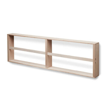 Norr tijdschriftenrek van Skagerak wandrek 120 cm eikenhout en leer