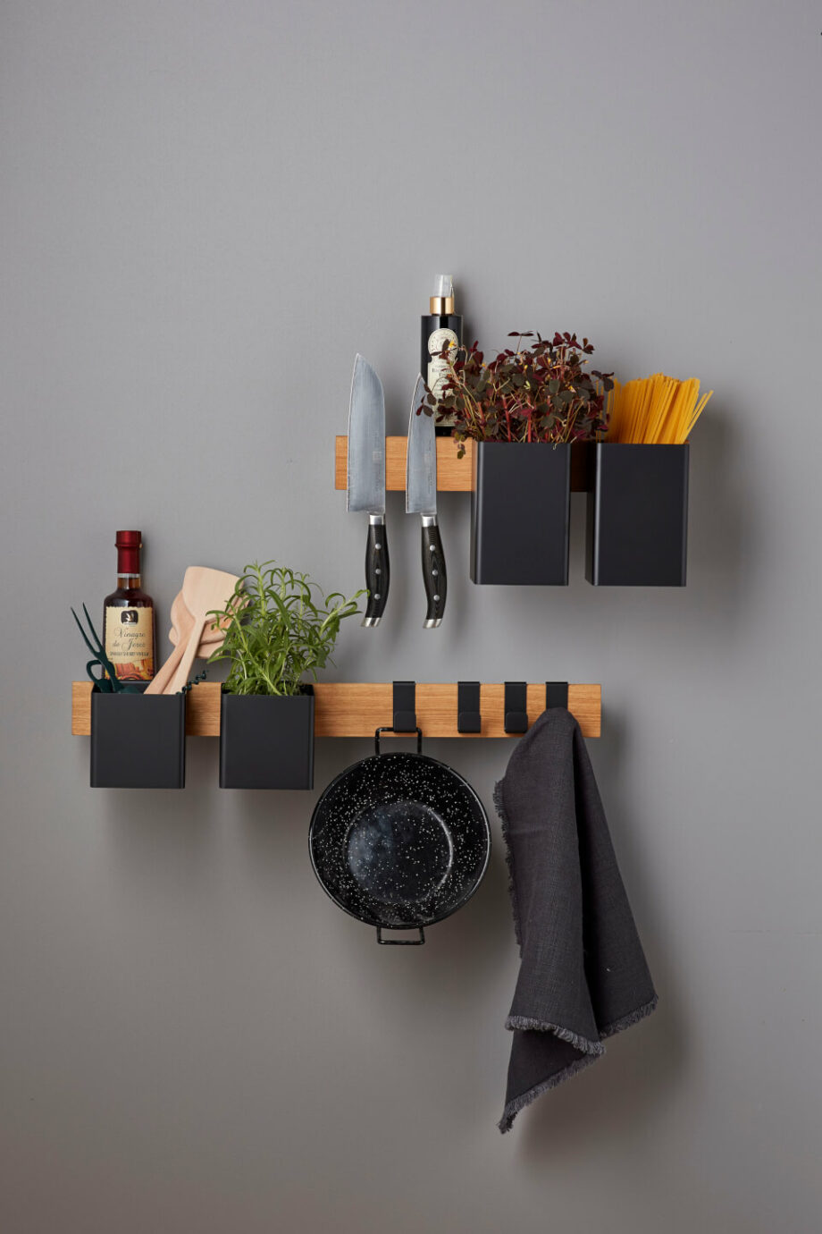 Gejst Flex Rail 40 en 60 cm met zwarte bakjes