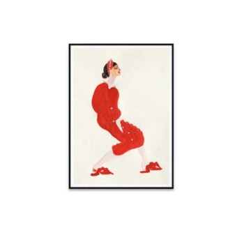 Red with pearls poster Mother of Pearl Amelie Hegardts paper collective