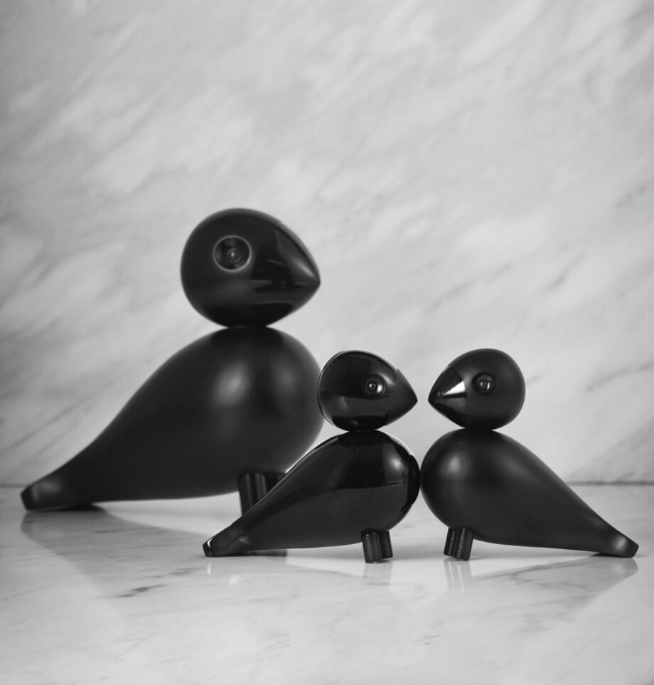 Kay Bojesen ravn Love birds zwart vogels