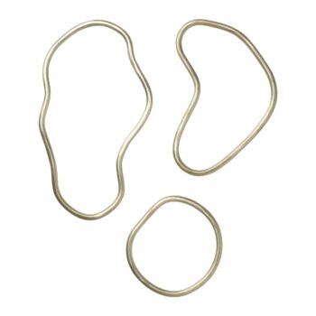 Ferm Living Pond onderzetter 3 stuks messing organiche formen