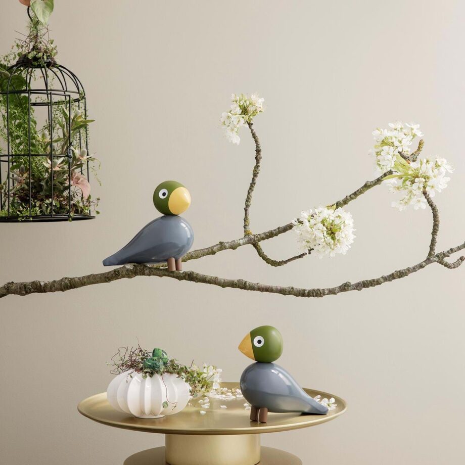 Songbird Nightingale VAN KAY BOJESEN en Stella waxinelicht houder van Kahler Design