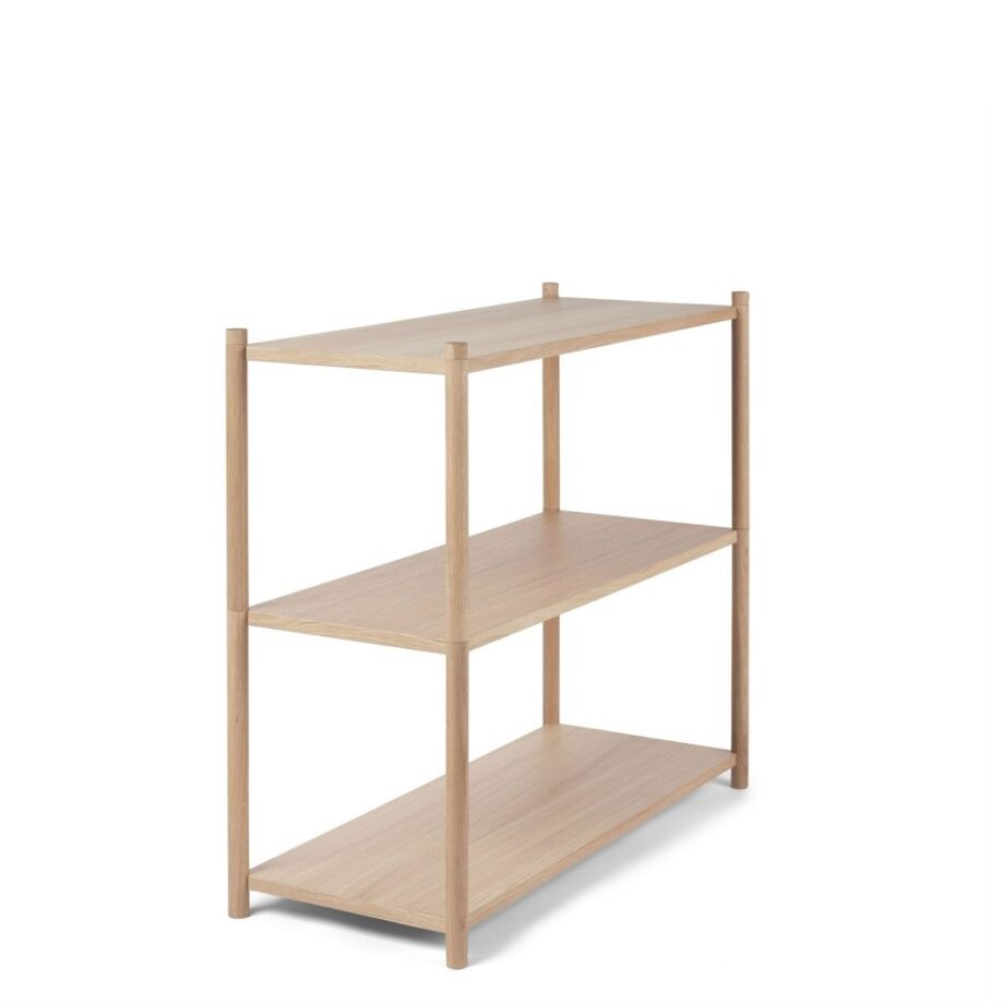 Gejst Design open boekenkast Sceene A in licht eikenhout met 3 planken