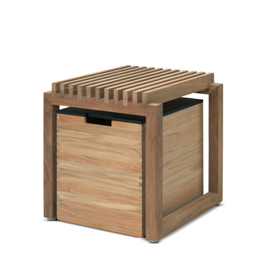 Cutter-Skagerak-Denmark-teak-kruk+box