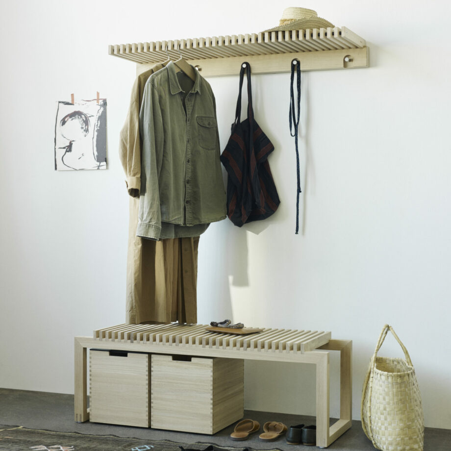 Skagerak Cutter bench garderobe kapstok en cutter box eikenhout entree hal