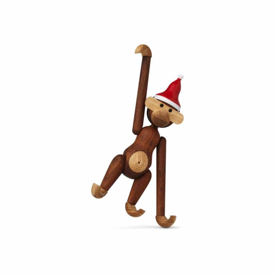 kay-bojesen-hangende-monkey-met-kerstmuts