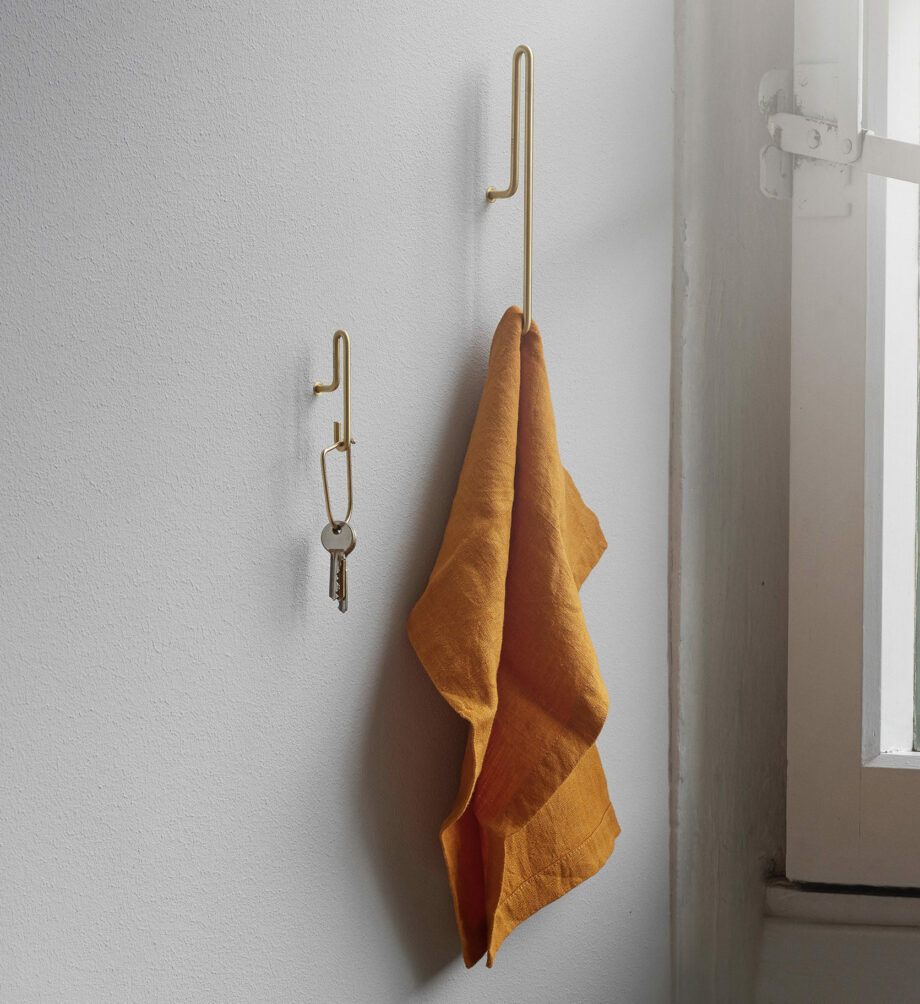 Wall Hook large small messing Moebe