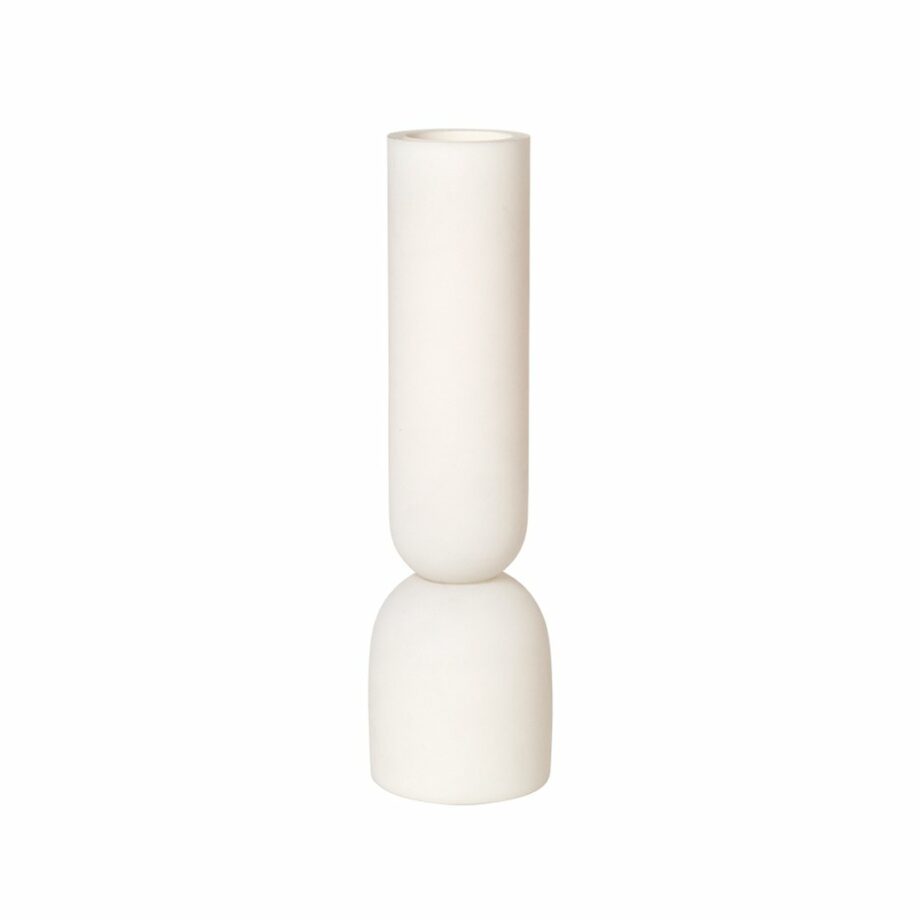 Kristina Dam | Dual Vase M vaas Cream Off-white glas