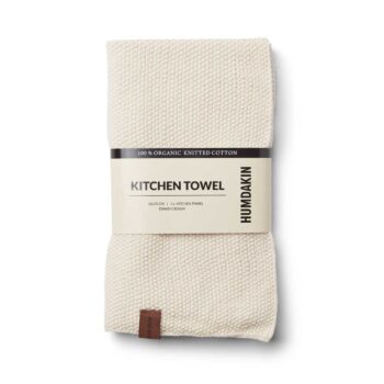 Humdakin gebreide keukenhanddoek kitchen towel wit shell