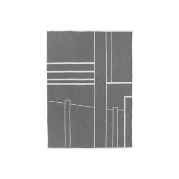 Kristina dam architecture throw plaid grijs katoen