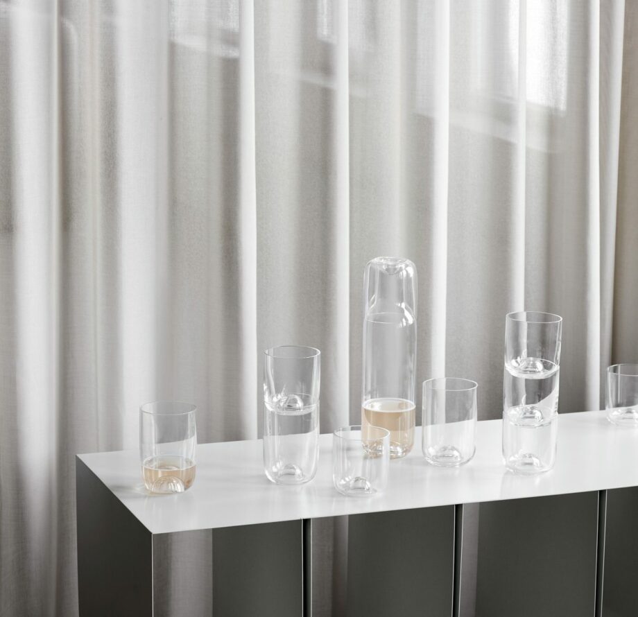 Capsule drinkglas van Kristina Dam Studio Scandinavische glas en karaf