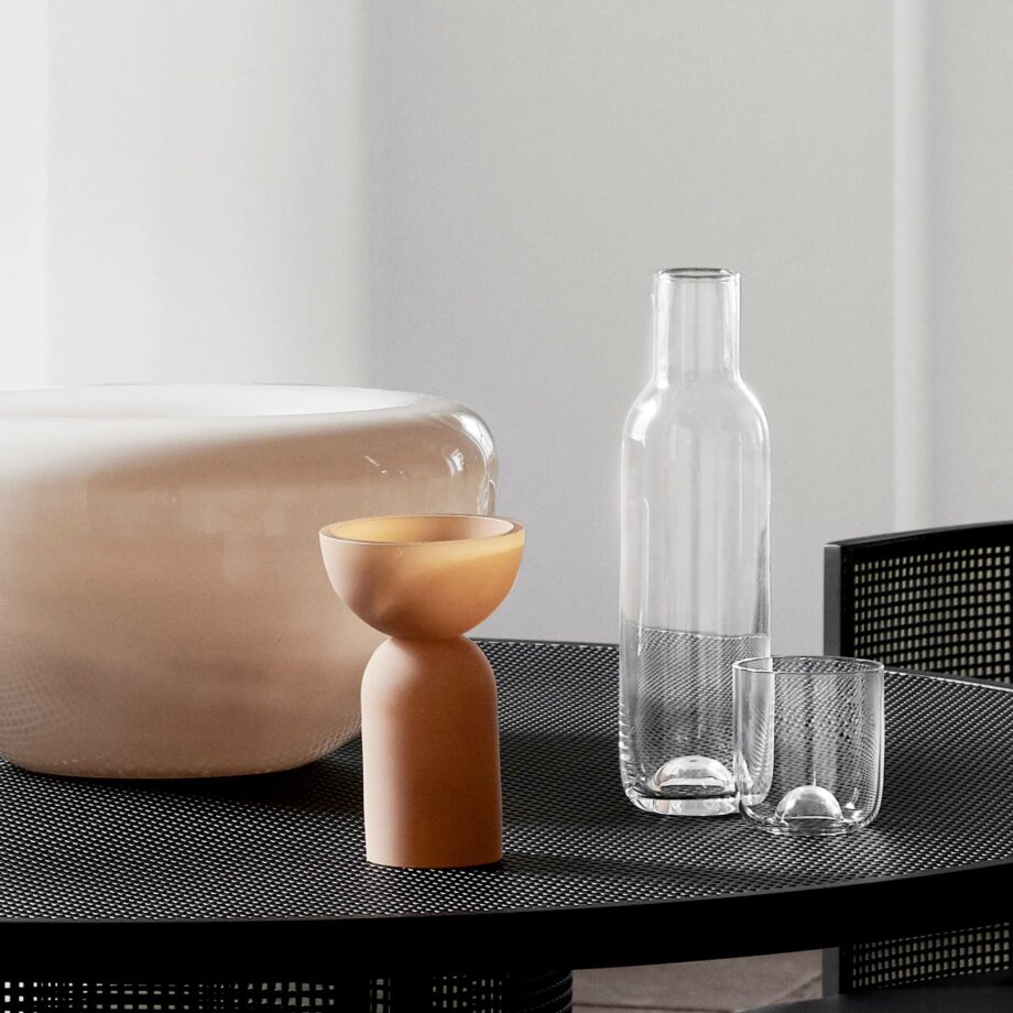 Kristina dam karaf set met glas als deksel design capsule vaas dual