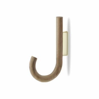 Hook eikenhout messing wandhaak gejst design