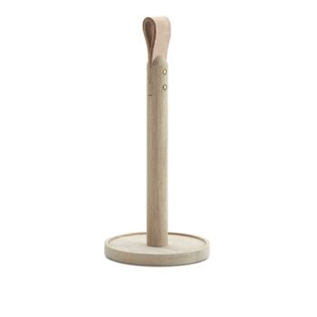 Skagerak Norr keukenrolhouder naturel hout en leer deens design