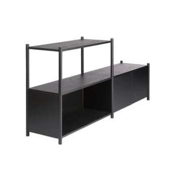 Gejst Design Sceene D tv meubel wandkast zwart eikenhout