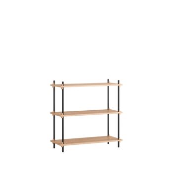 MOEBE Shelving System kast s.85.1.A EIKEN ZWART