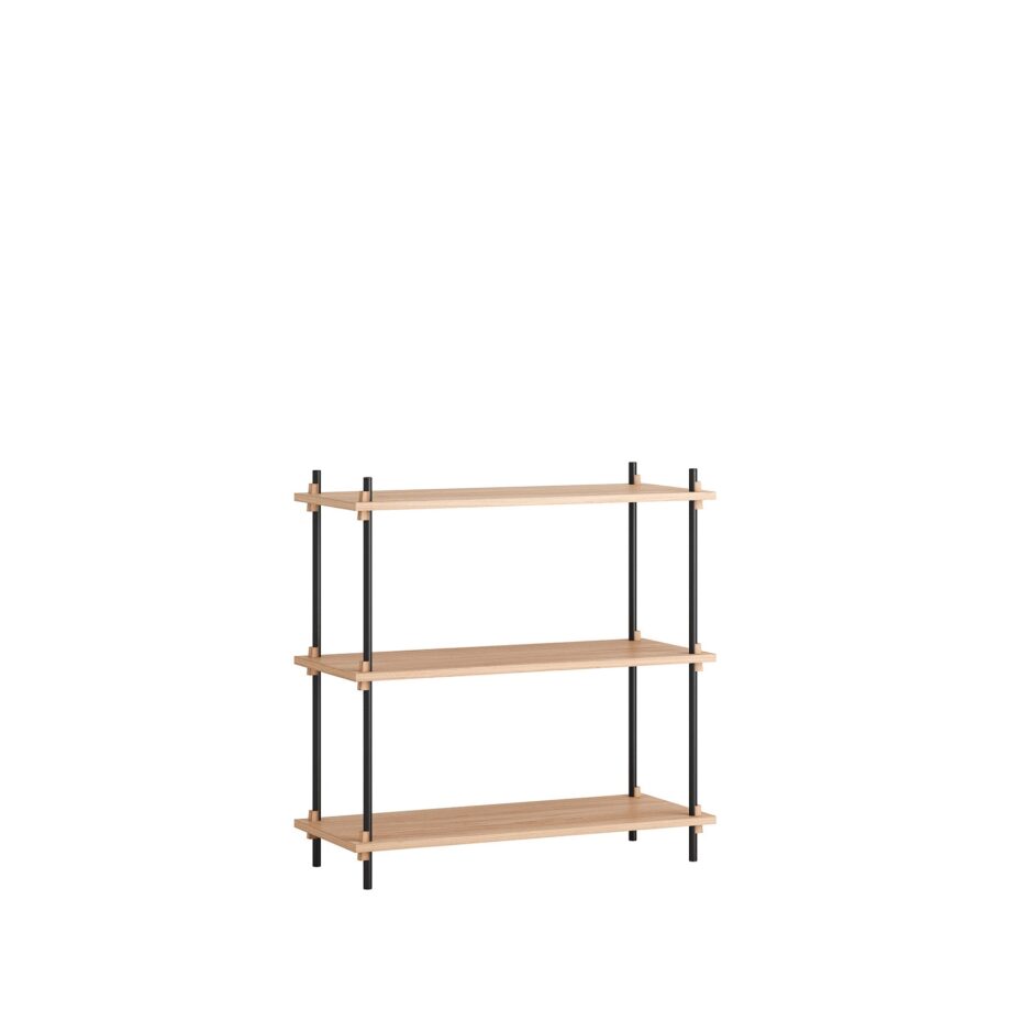 MOEBE Shelving System kast s.85.1.A EIKEN ZWART