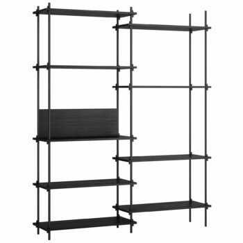 Moebe kast shelving system tall double set 7 zwart