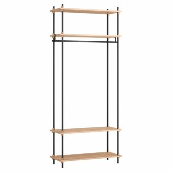 Moebe open kast halkast zwart eiken shelving system set 12