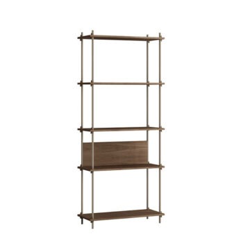 Moebe Shelving System boekenkast gerookt eiken grijs 200.1.A