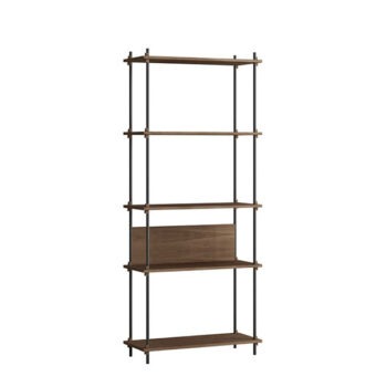 Moebe Shelving System boekenkast gerookt eiken zwart 200.1.A