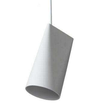 Moebe design pendant narrow hanglamp wit keramiek