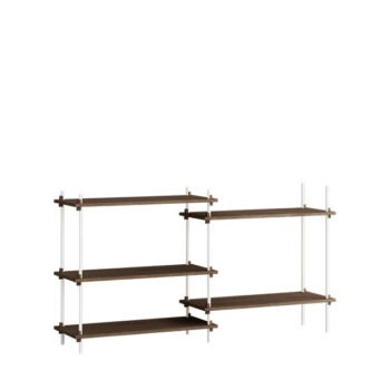 Moebe shelving System kast 85.2.a gerookt eiken wit