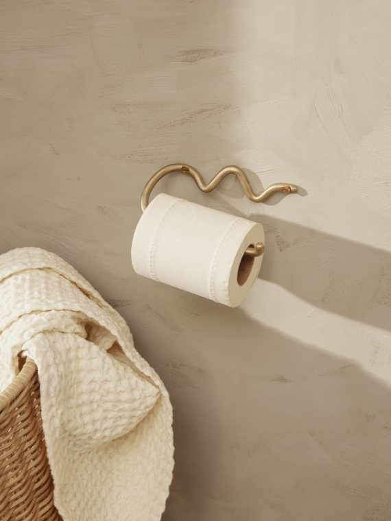 Ferm Living – Curvature toiletrolhouder - mat Messing | byJensen.nl