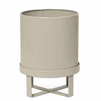Plantenbak Ferm Living BAU bloempot op pootjes in beige metaal