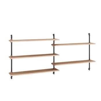 Moebe Wall Shelving wandrek eiken Zwart WS.65.2