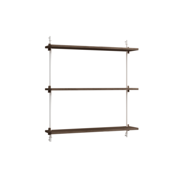Moebe Wandrek Shelving System 85.1 gerookt eiken wit