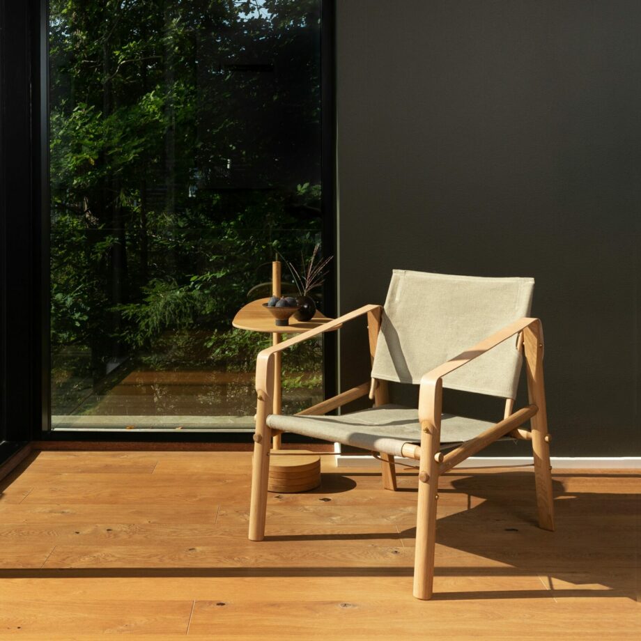 We Do Wood Nomad chair loungestoel eikenhout canvas