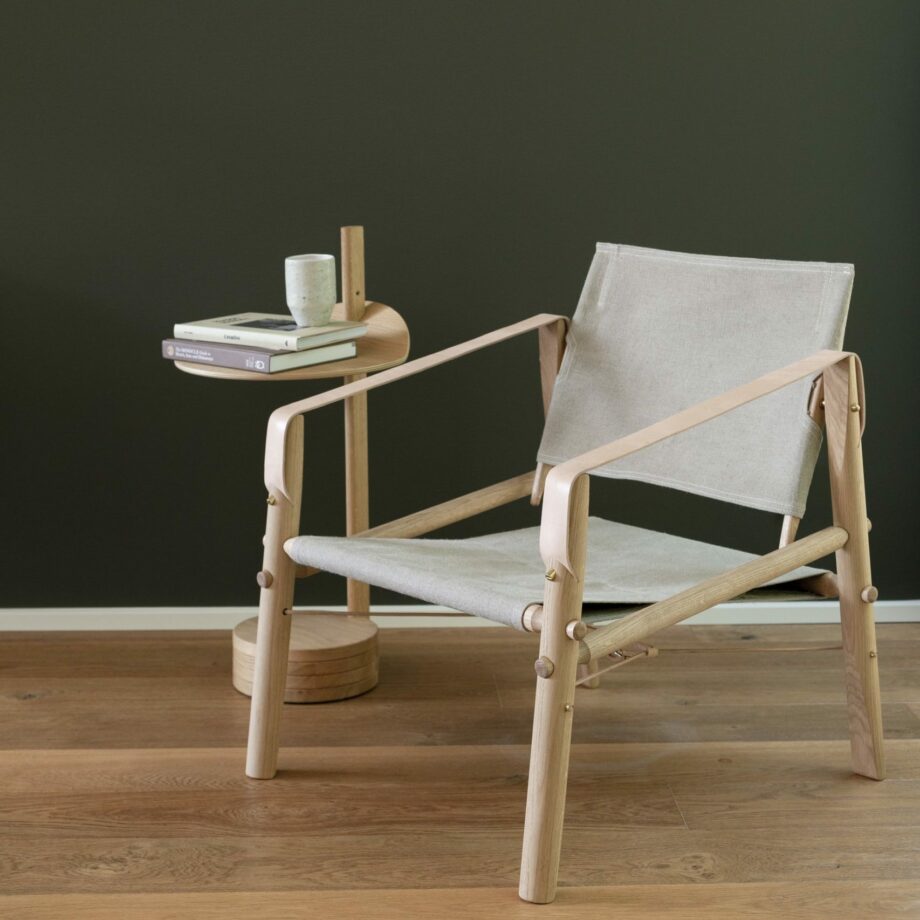We Do Wood loungestoel Nomad chair canvas eiken