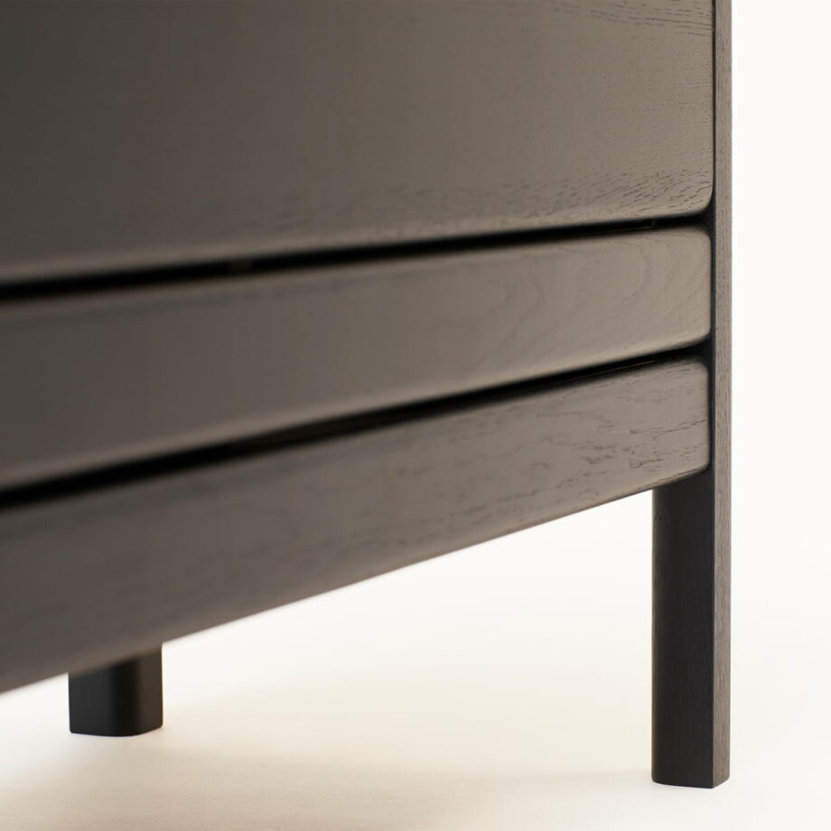 Form refine storage bench opbergbank detail zwart