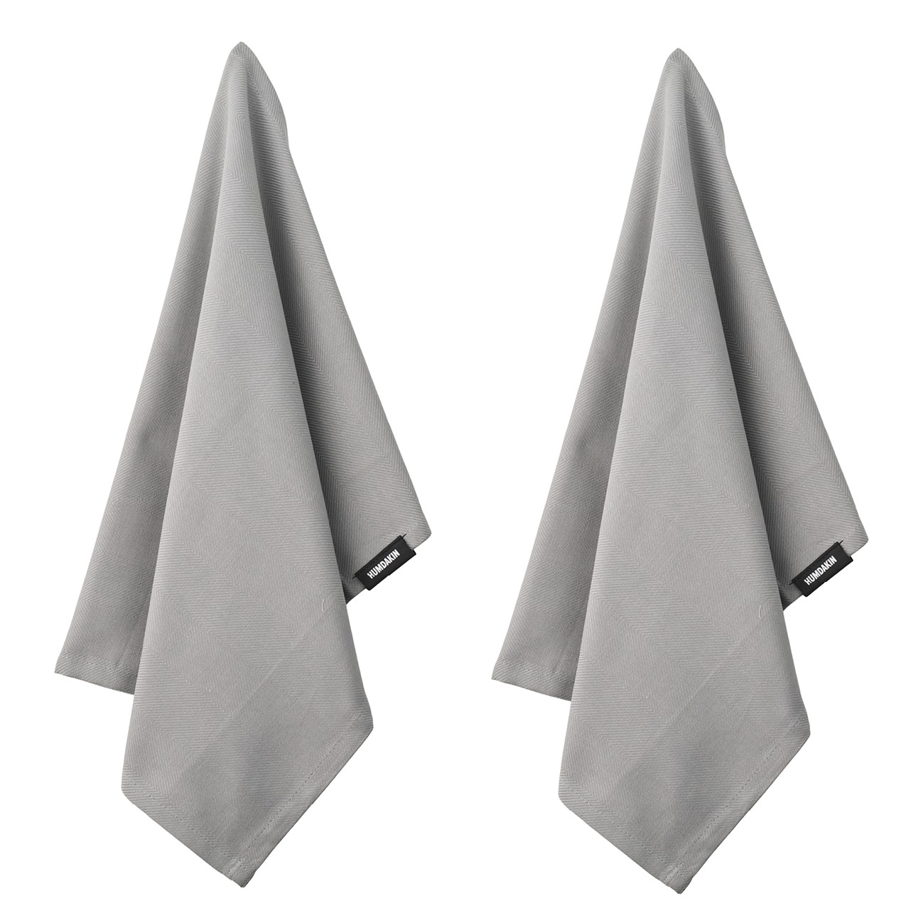 Grijze Humdakin theedoeken set van 2 in kleur Stone