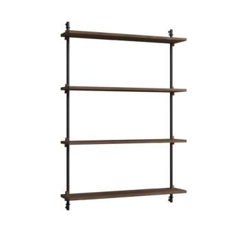 MOEBE Wall Shelving wandrek ws.115.1. gerookt eiken zwart