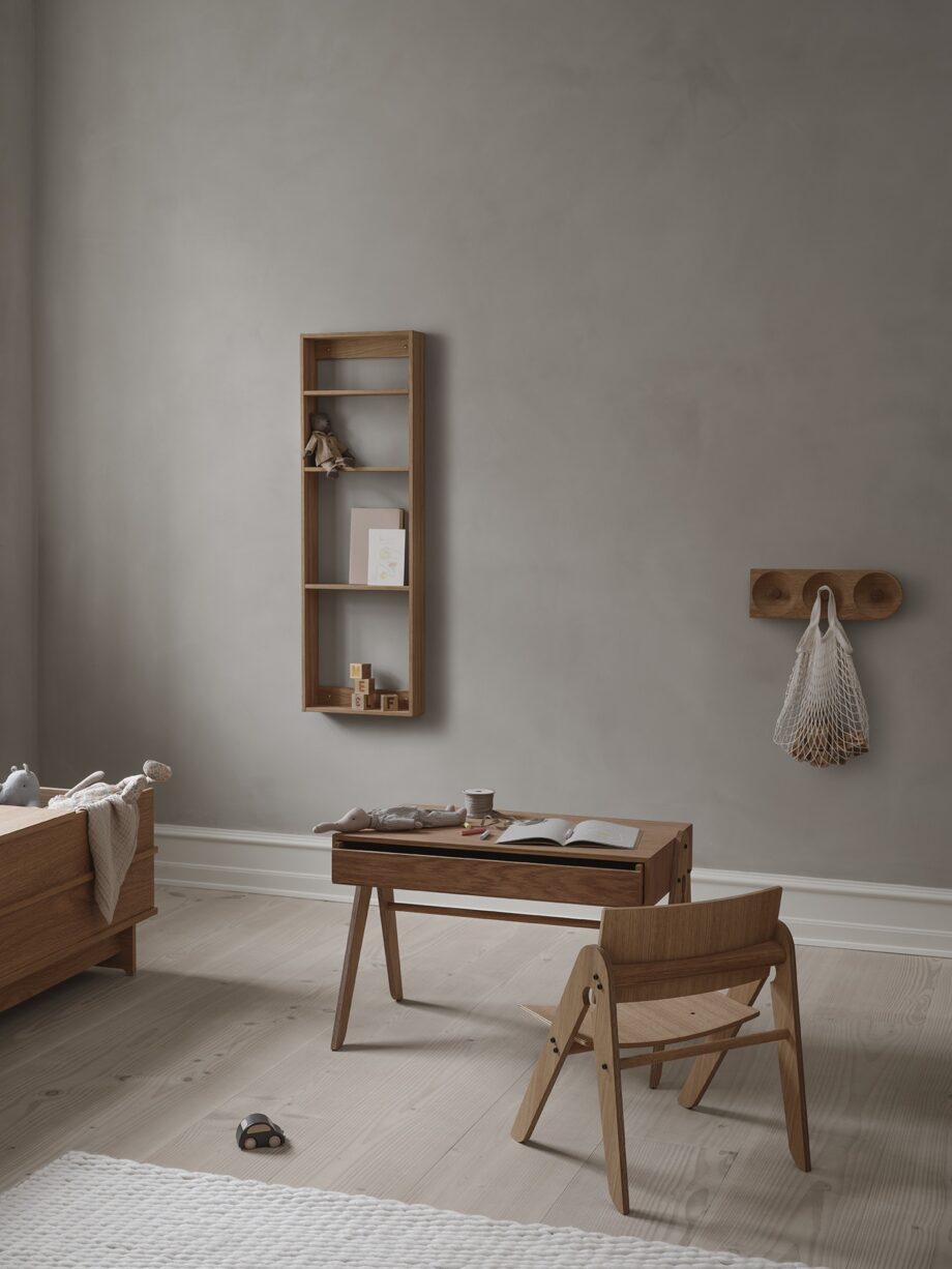 We Do Wood foursquare wandrek en solid hook wandhaken kinderkamer scandinavisch design