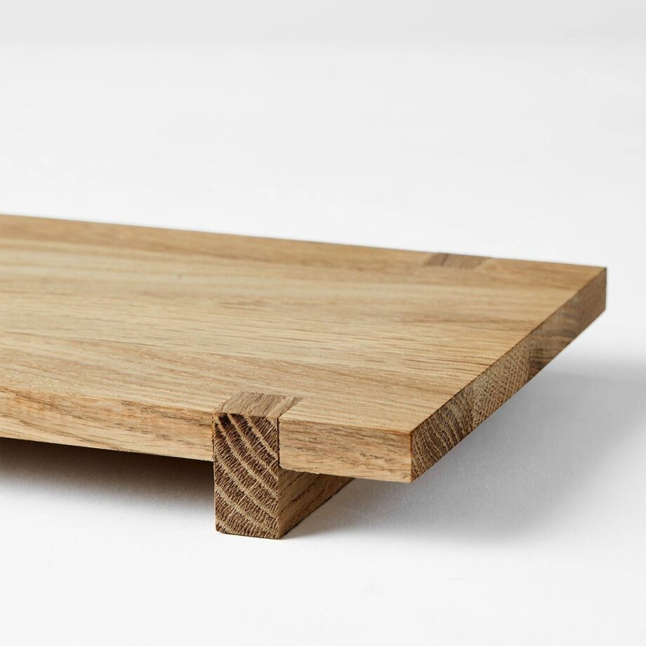 Kristina dam Japanse serveerplank Wood Board eikenhout details