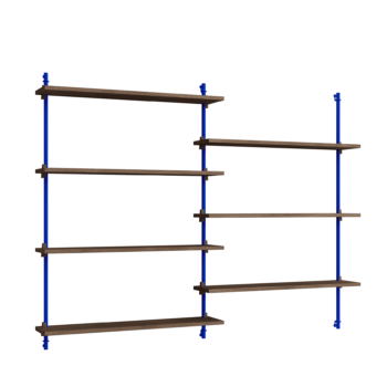 MOEBE - Wall Shelving wandrek - WS.115.2 gerookt eiken blauw