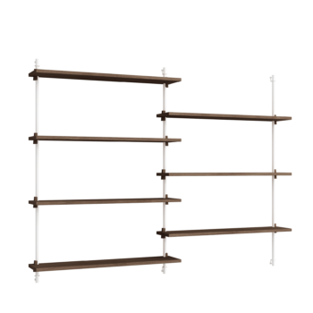 MOEBE - Wall Shelving wandrek - WS.115.2 gerookt eiken wit