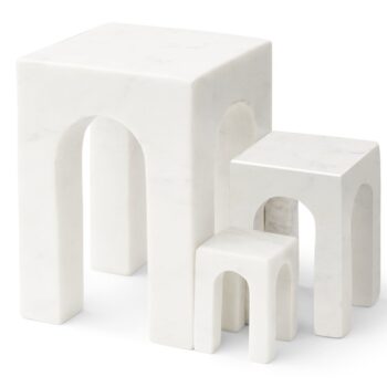 Gejst Design Arkis boekensteun en sculptuur in wit marmer