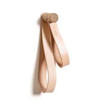 By wirth leren ophanglus double loop houder voor wc of keuken naturel eiken