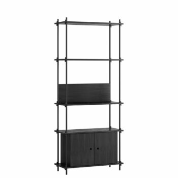 MOEBE_Shelving-System kast zwart met gesloten kast.png