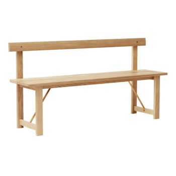 Form & Refine Position Bench zitbank wit geolied eikenhout voor 3 personen