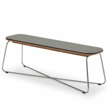 1961021 Lilium Bench kussen voor tuinbankdonkergrijs Cushion