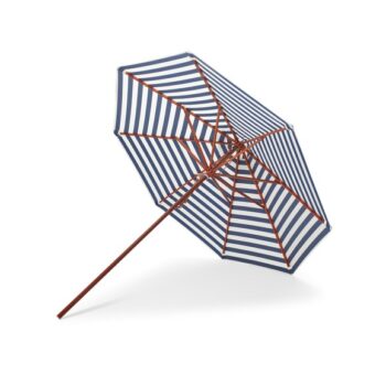 Skagerak rond parasol Messina Umbrella 270 cm, gestreept blauw wit marine