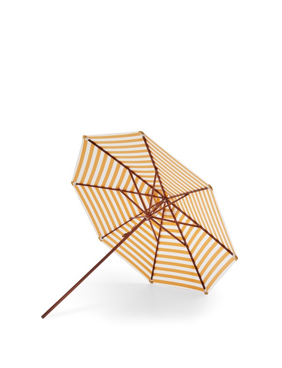 Skagerak rond parasol Messina Umbrella 270 cm, gestreept geel wit