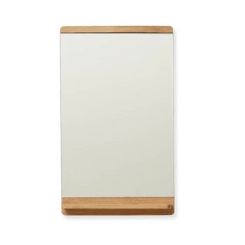 Form & Refine Rim wandspiegel met plank naturel eikenhout