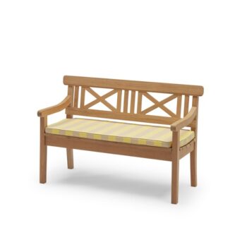 Tuinkussen voor Skagerak Drachmann tuinbank 120 Lemon Sand gestreept