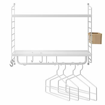 String Furniture hallway box wandrek met hangers voor kleine hal